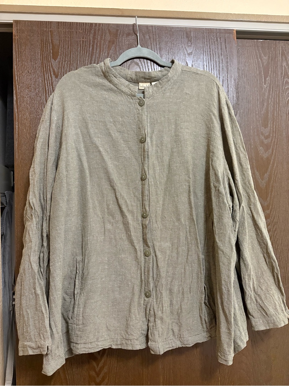 Linden Hill Linen Blend Button Front Shirt – Size 3X